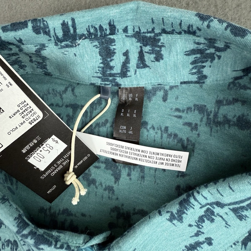 Adidas Go To PRT Polo Shirt Mens XL Arcfus Blue Golf Performance‎ Stretch NWT - Picture 6 of 9